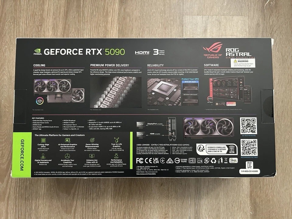 Elbląg Karta ASUS ROG Astral GeForce RTX 5090 wykorzystuje architekturę NVIDIA Blackwell z 21 760 rdzeniami CUDA, 32