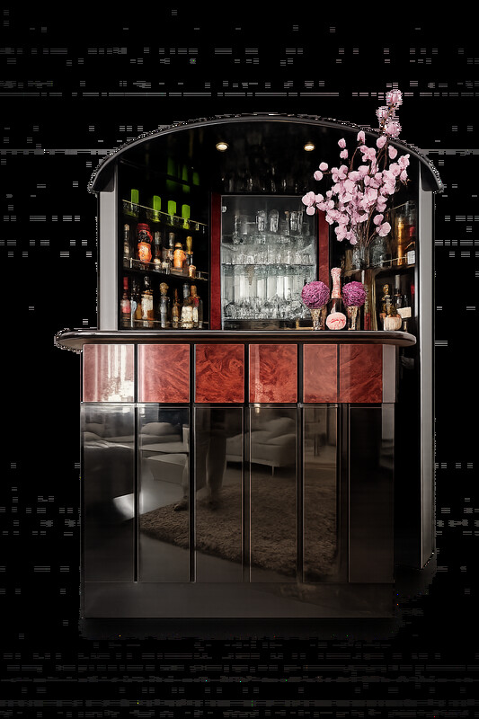Elbląg Elegancki barek w stylu Art Deco / glamour – wyjątkowy mebel do salonu