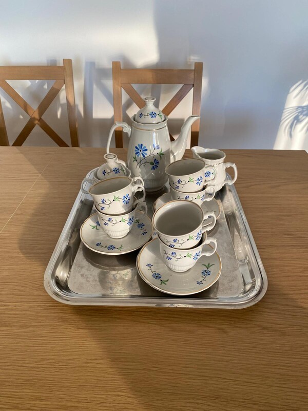 Elbląg Okazyjnie sprzedam piękny zestaw do kawy, porcelana Wloclawek. Jak nowy! Zapraszam do kupna.