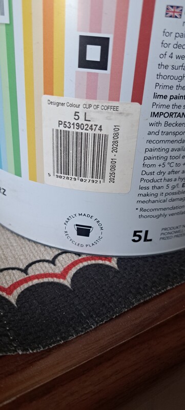 Elbląg Sprzedam farbę Beckers Designer Colour, kolor Cup of coffee, puszka 5l, termin ważności 2028/08/01,cena 130 zł