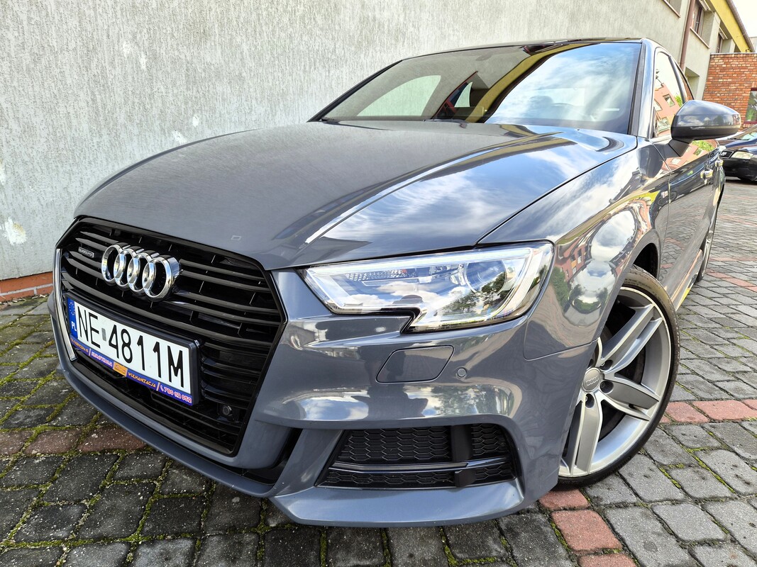 Elbląg Audi A3 Sedan 2.0Benz 220Km 2017Rok Zwinne Miejskie Autko Quattro-Wspomaganie Kierownicy Tempomat