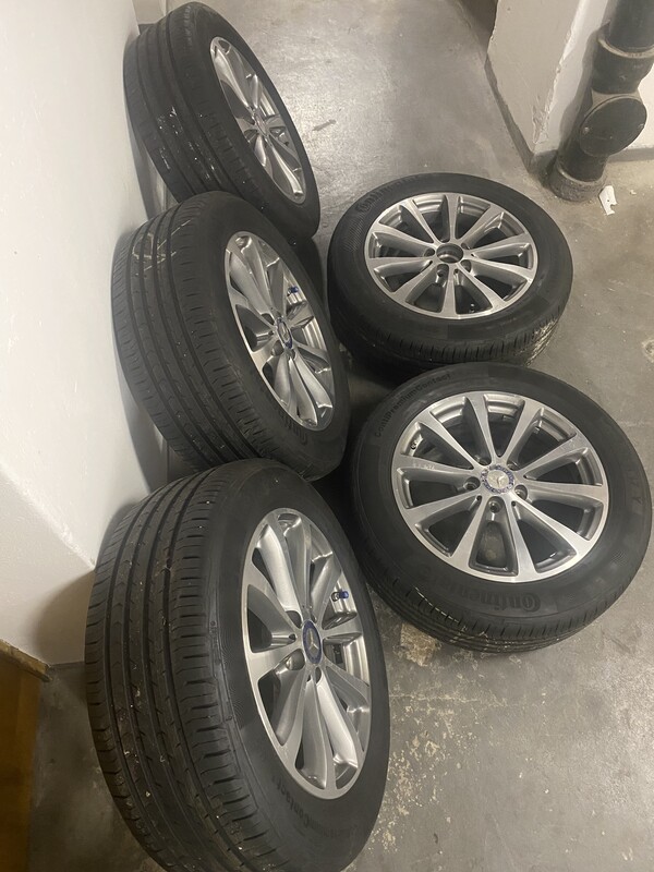 Elbląg Sprzedam 5 sztuk z czujnikami ciśnienia powietrza oryginalne allufelgi Mercedes 225/55 R17 o rozstawienie osi
