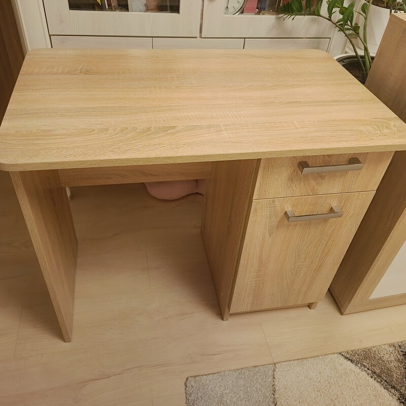 Elbląg Biurko dąb Sonoma, 90cmx 55cm,