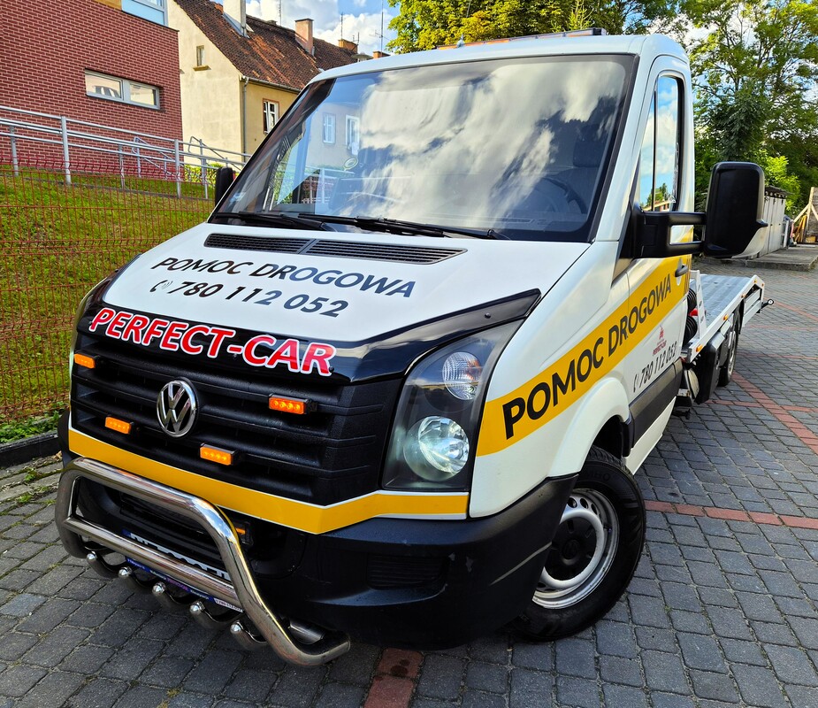 Elbląg Volkswagen Crafter Laweta 2.5Diesel 125KM 2007Rok 3-Osobowa Doinwestowana-Klimatyzacja Poduszki Powietrzne