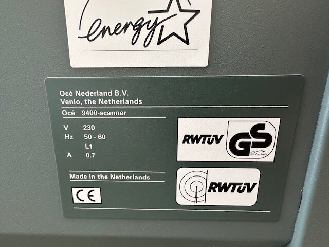 Elbląg Océ 9400 – drukarka wielkoformatowa + skaner + zapas papieru Sprzedam zestaw Océ 9400 do