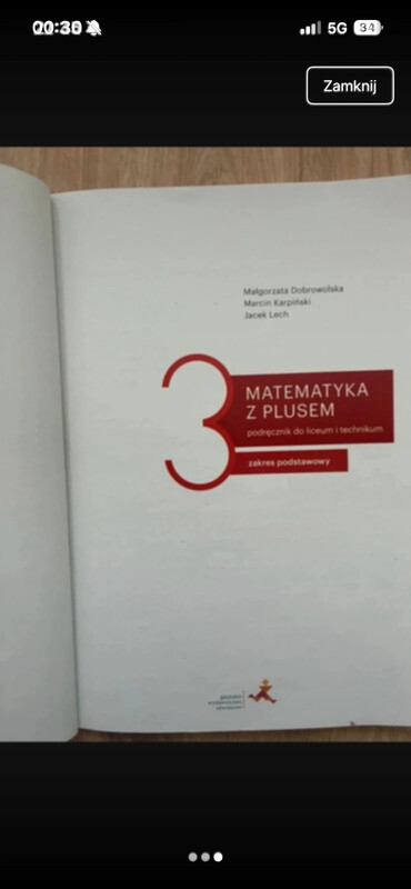 Elbląg Sprzedam podręcznik do matematyki do technikum i liceum 3 matematyka z plusem. Stan bardzo dobry.