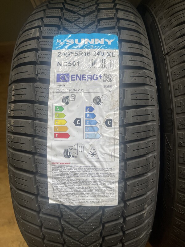 Elbląg Nowe Opony Sunny wielosezonowe 205/55R16 z 2026 roku sprzedam z montażem, demontażem i wyważeniem
