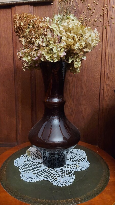 Elbląg Wazon ogromny szklany w świetnym stanie