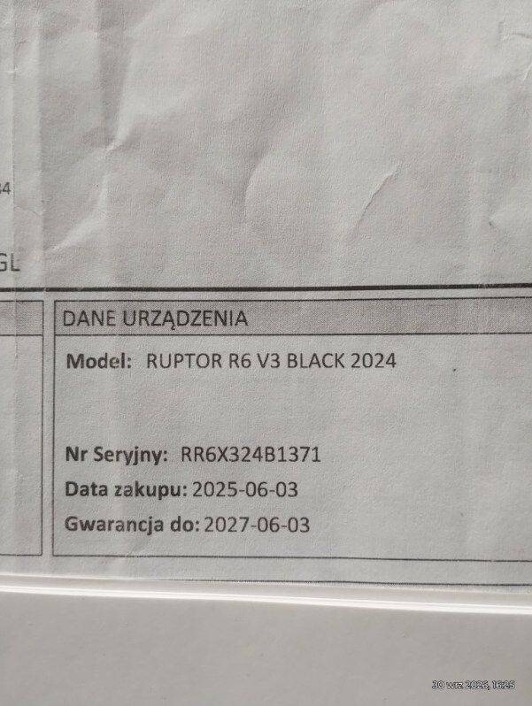 Elbląg Dzień dobry, Do sprzedania mam hulajnogę model: RUPTOR R6 V3 BLACK 2024 Stan bardzo dobry z plusem hujanoga