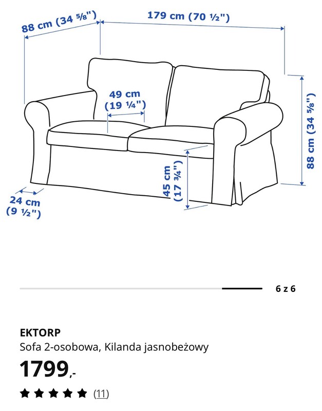 Elbląg Sprzedam kanapę z IKEA model EKTORP
Ściągane pokrycie, można prać w pralce
Stan bardzo dobry
Odbiór we