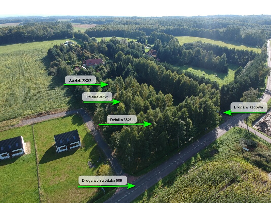 Elbląg BIURO NIERUCHOMOŚCISZULC& SZULCDziałka budowlana - Kamiennik Wielki, gmina MilejewoPowierzchnia - 3034 m2Na