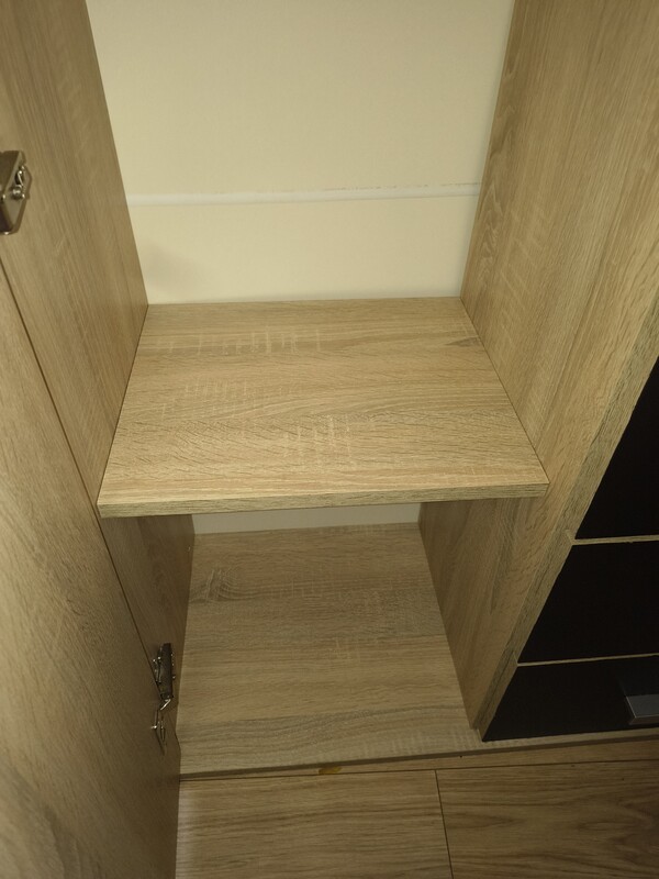 Elbląg Witam. Duża komoda dąb sonoma - czarny 120cm