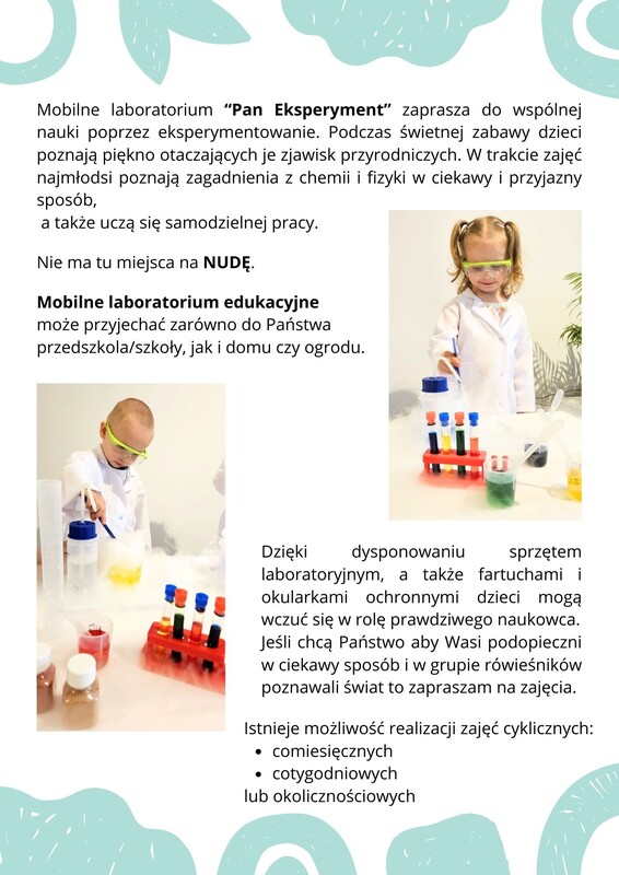 Elbląg Pan Eksperyment IIPotrzebuję do pracy osobę do 30 roku życia. Praca polega na prowadzeniu