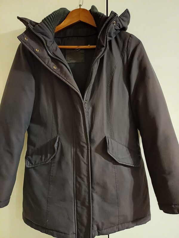 Elbląg Jak nowa kurtka puchowa, rozmiar S, podwójny zamek góra dół, możliwość ściągnięcia w pasie, brak oznak