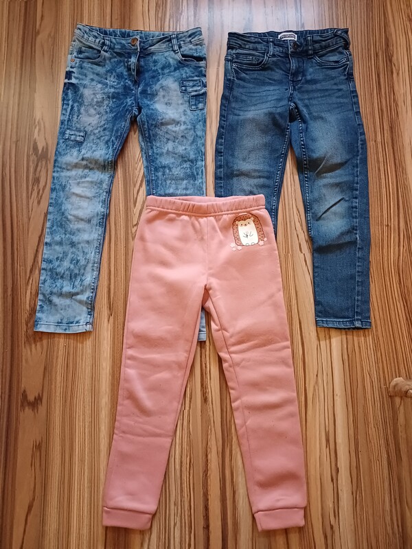 Elbląg 5x spodnie dla dziewczynki rozmiar 128 stan idealny