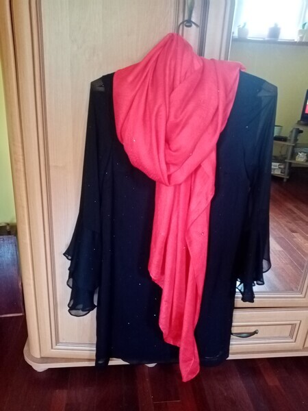 Elbląg Sprzedam sukienkę (kupiona w H& M). Rozmiar 36. Z tyłu haftka. Na 165 cm wzrostu. Na szczupłą osobę. Buty