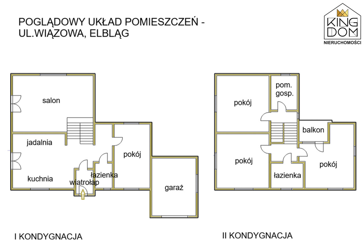 Elbląg 👑🏠 KINGDOM 🏠👑NIERUCHOMOŚCI BLISKO CIEBIE WOLNOSTOJĄCY