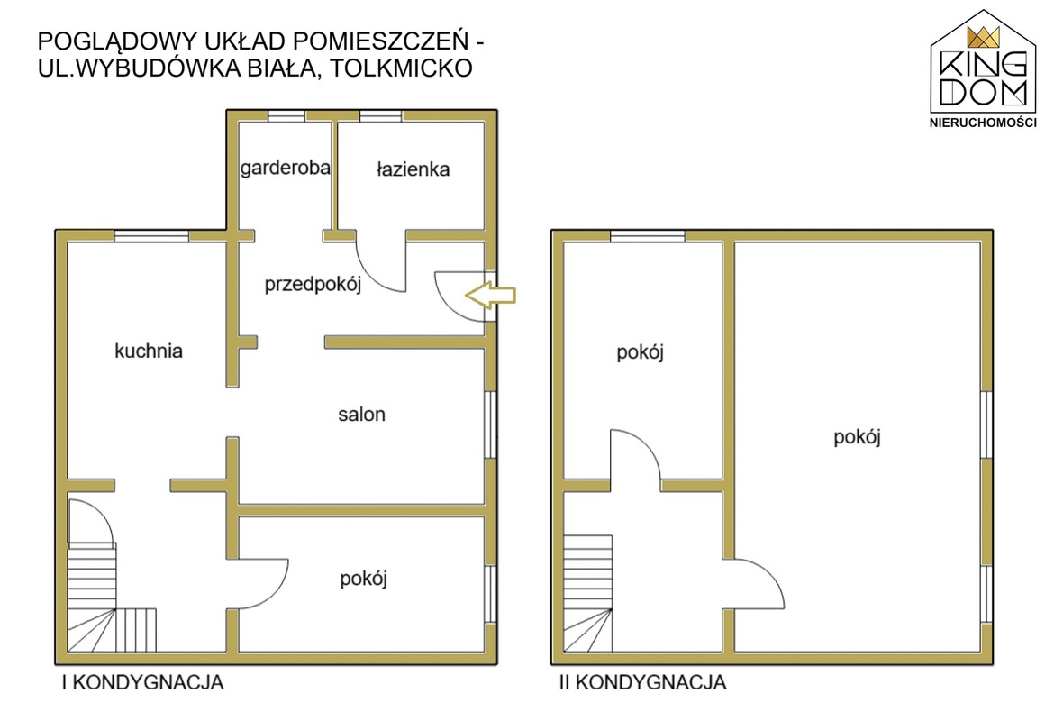 Elbląg KINGDOM NIERUCHOMOŚCI BLISKO CIEBIEDOM JEDNORODZINNY W ZABUDOWIE BLIŹNIACZEJOTOCZONY BARDZO ŁADNYM I