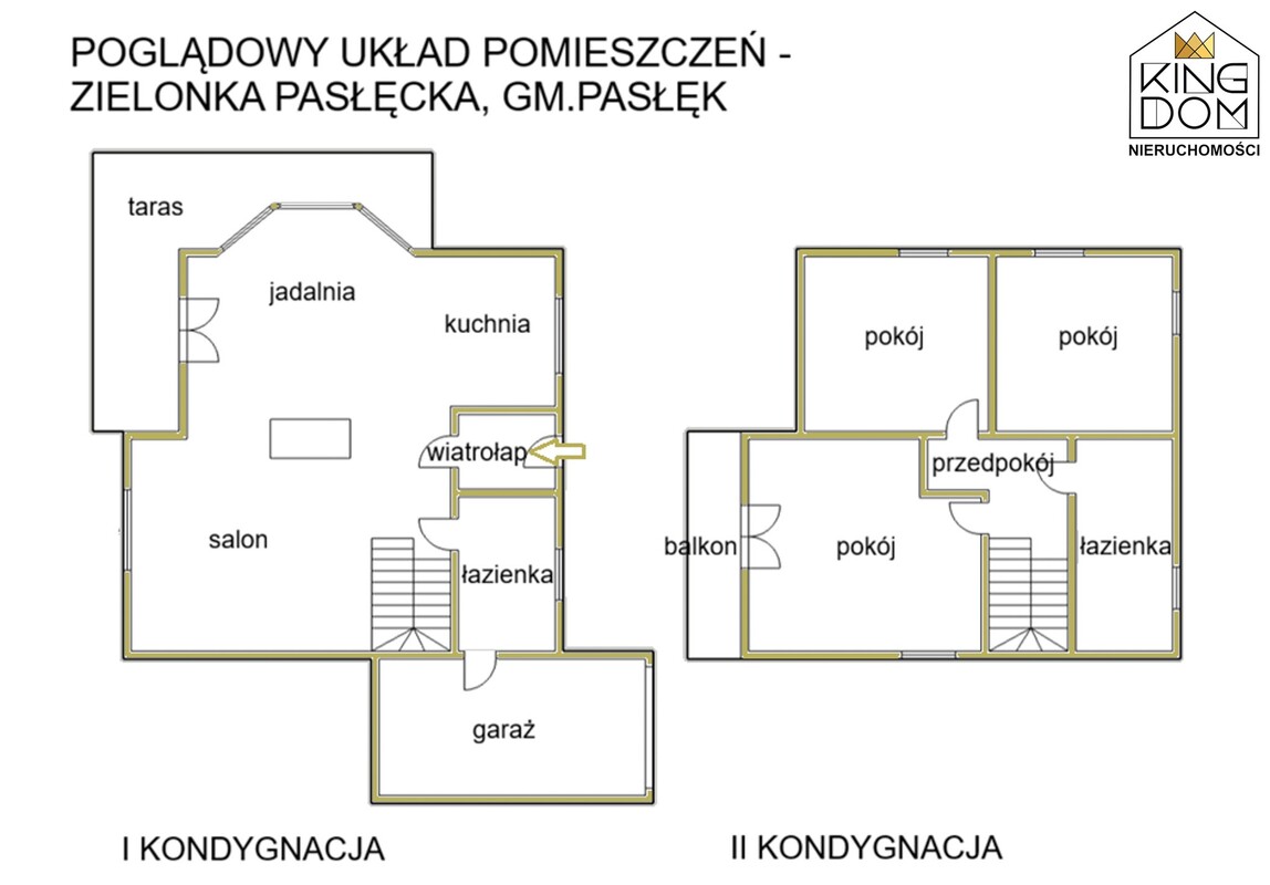 Elbląg KINGDOM NIERUCHOMOŚCI BLISKO CIEBIEWOLNOSTOJĄCY DOM JEDNORODZINNY Z GARAŻEM I BUDYNKIEM GOSPODARCZYMPOSADOWIONY