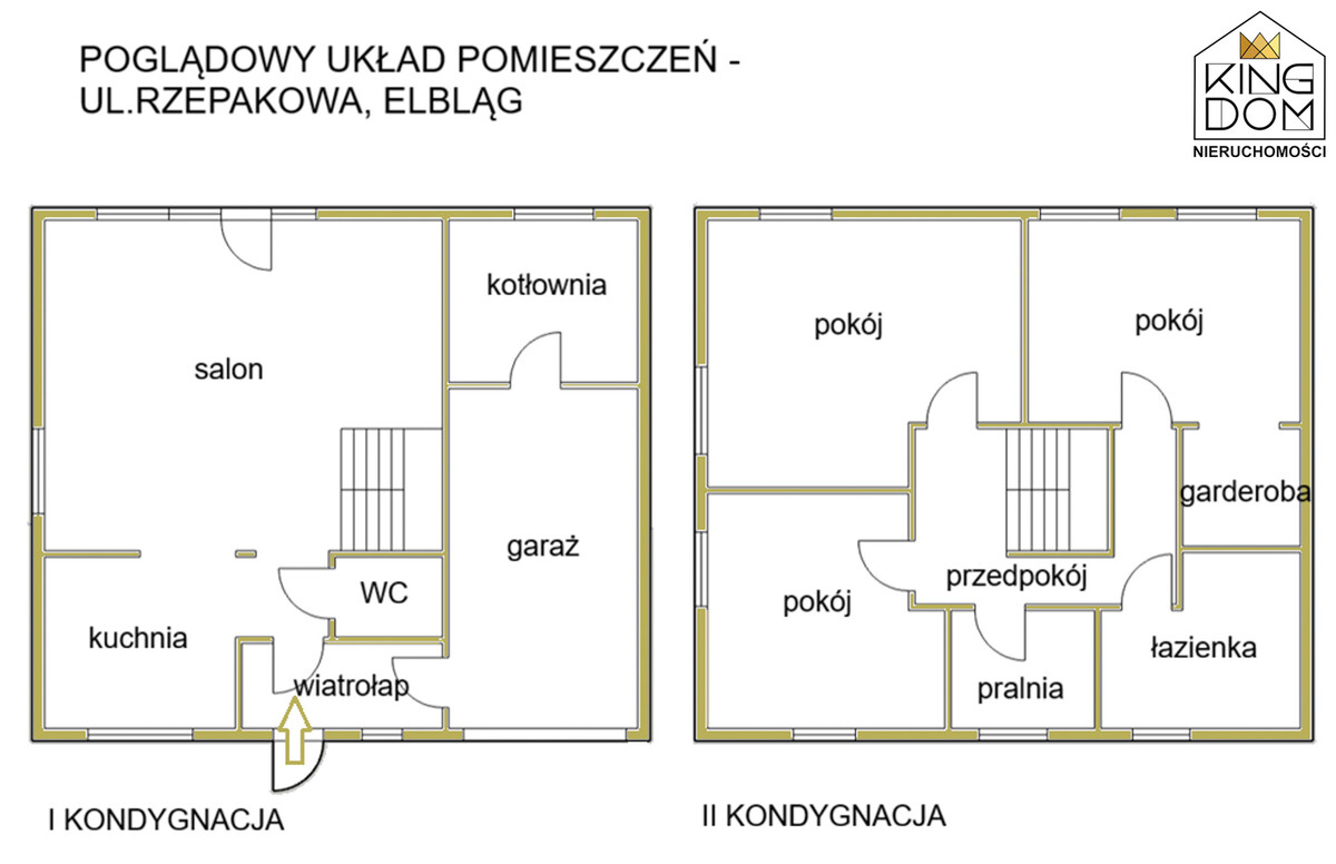 Elbląg KINGDOM NIERUCHOMOŚCI BLISKO CIEBIENOWOCZESNY, WOLNOSTOJĄCY DOM Z GARAŻEMNA ŁADNIE ZAGOSPODAROWANEJ