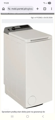 Elbląg Oddam za kawę rozpuszczalną pralkę whirlpool 100% sprawna na gwarancji jedyny mankament to delikatna rdza u