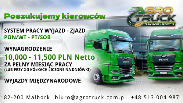 Elbląg Kierowca C+E – transport międzynarodowy | Malbork