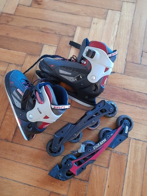 Elbląg Sprzedam łyżwy I rolki w jednym. Rozmiar 43/44.Stan idealny.