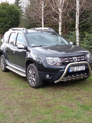 Elbląg Sprzedam: zadbana Dacia Duster SUV w kolorze czarnym, r. prod.2014,benzyna + LPG. Model Dacia Duster 13-Duster