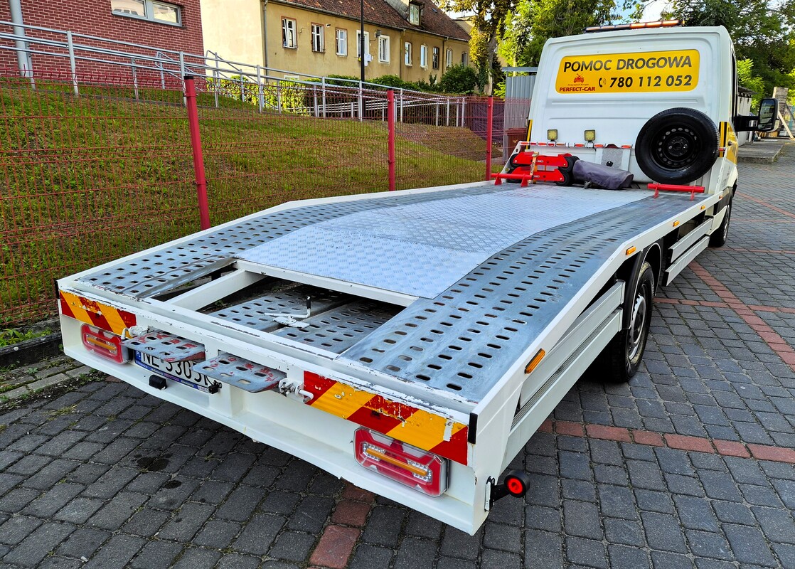 Elbląg Volkswagen Crafter Laweta 2.5Diesel 125KM 2007Rok 3-Osobowa Doinwestowana-Klimatyzacja Poduszki Powietrzne