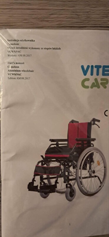 Elbląg Sprzedam nowy wózek inwalidzki.