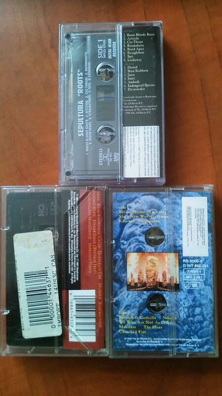 Elbląg Sprzedam kasety magnetofonowe SEPULTURA - Arise - 60 zł Distributed In Canada 1991 SEPULTURA - ROOTS - 30 zł