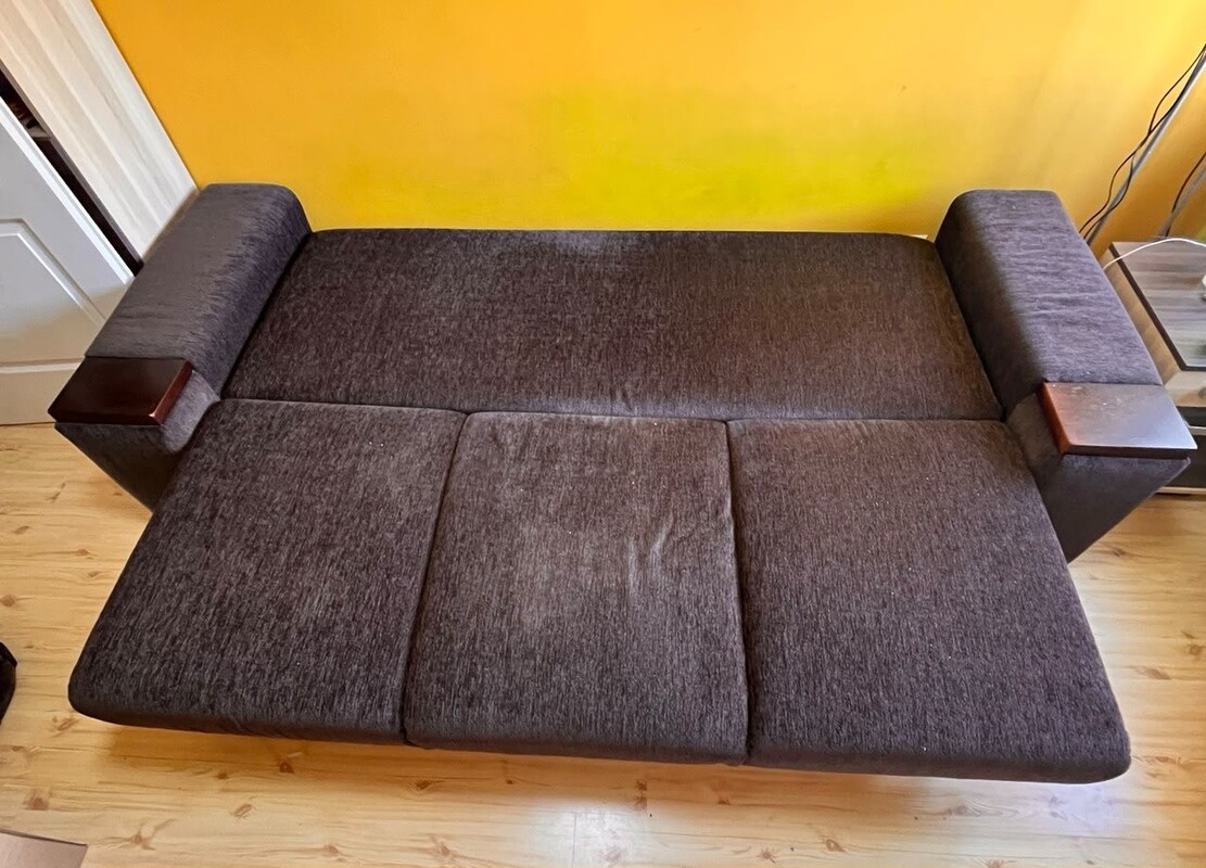 Elbląg Oddam kanapę rozkładaną używaną o wymiarach po rozłożeniu 255x155cm, miejsce do spania 197x155,złożona