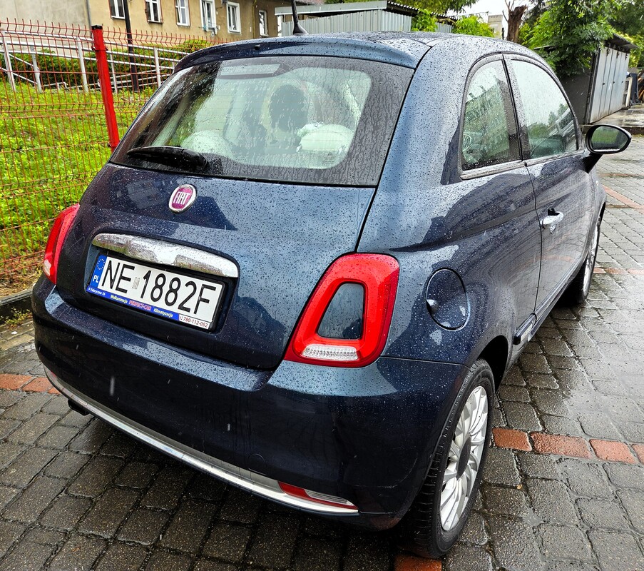 Elbląg Fiat 500 2018Rok 1,2Benzyna 70Km Salon Polska Jeden Własciciel-Klimatronik Poduszki Powietrzne Duży