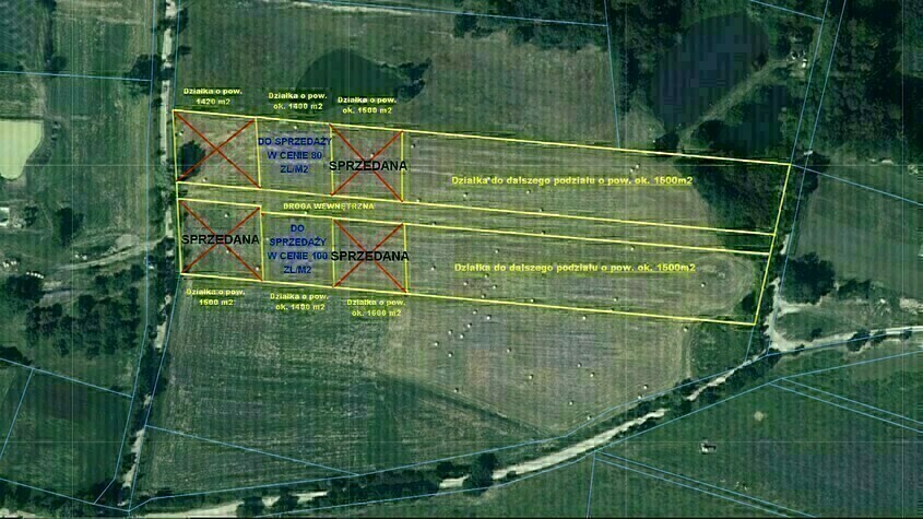 Elbląg * * * ABC NIERUCHOMOŚCI * * *  POLECAMY!! DZIAŁKI Z WYDANYMI WARUNKAMI ZABUDOWYo pow.1400 m2obszar