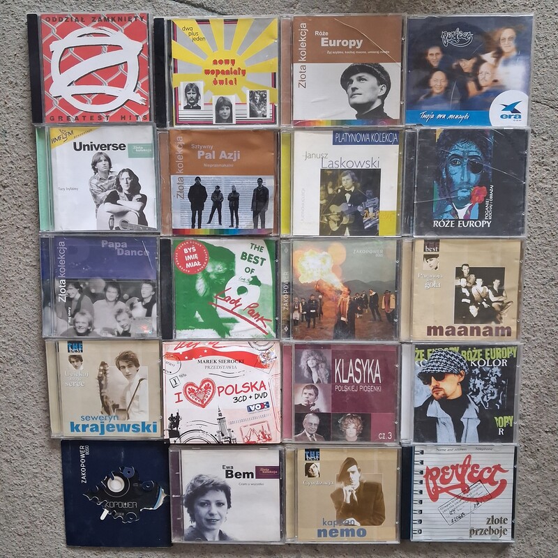 Elbląg Kolekcja płyt cd. Polski i zagraniczne. Może się komuś przydadzą. 20zł za całość.