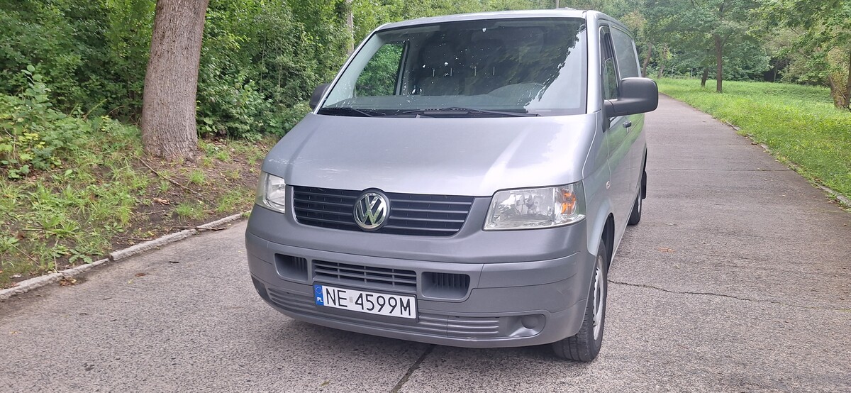 Elbląg Transporter VW T5 Benzyna 2,0 MPI Zabudowa warsztatowa bezwypadkowy 158 tys. km