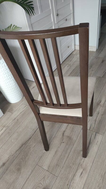 Elbląg Sprzedam 6 krzeseł które kolor venge / tapicerka beż 6 szt.