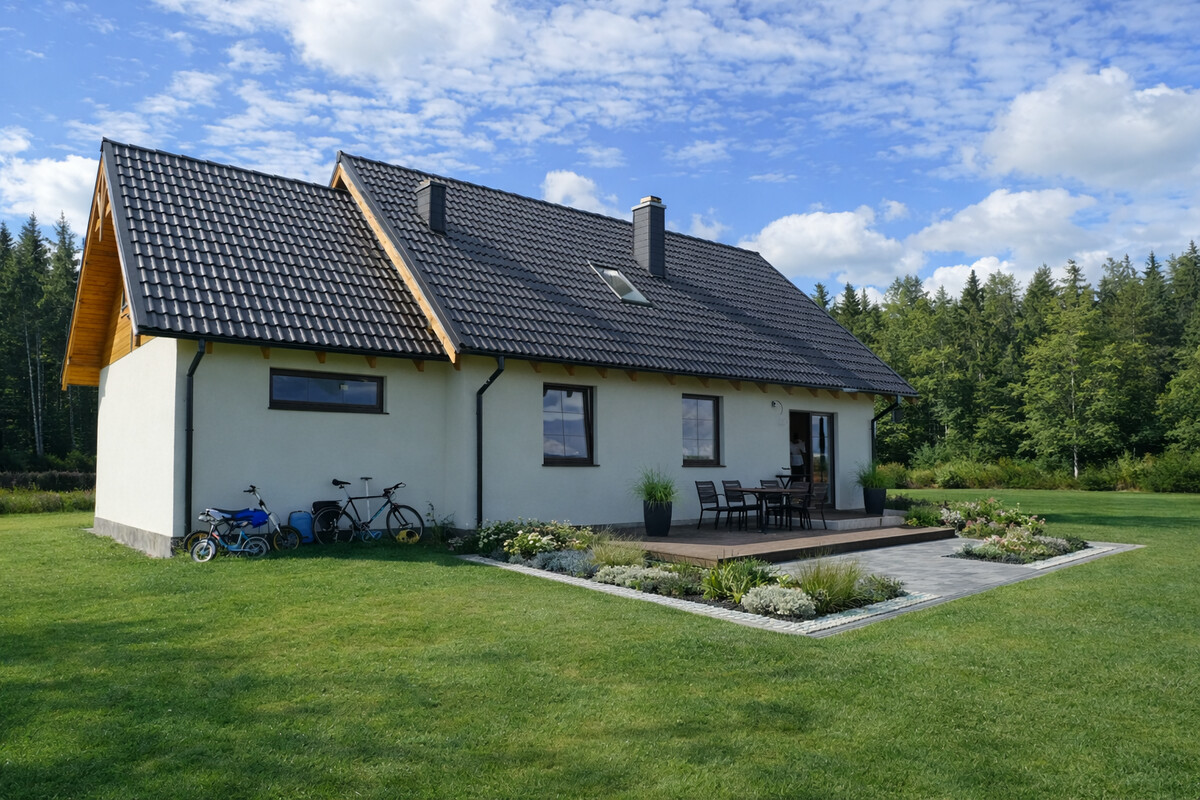 Elbląg DOM DREWNIANY JEDNORODZINNY ECOHOUSE II- Z GARAŻEMJesteśmy firmą zajmującą się produkcją domów drewnianych
