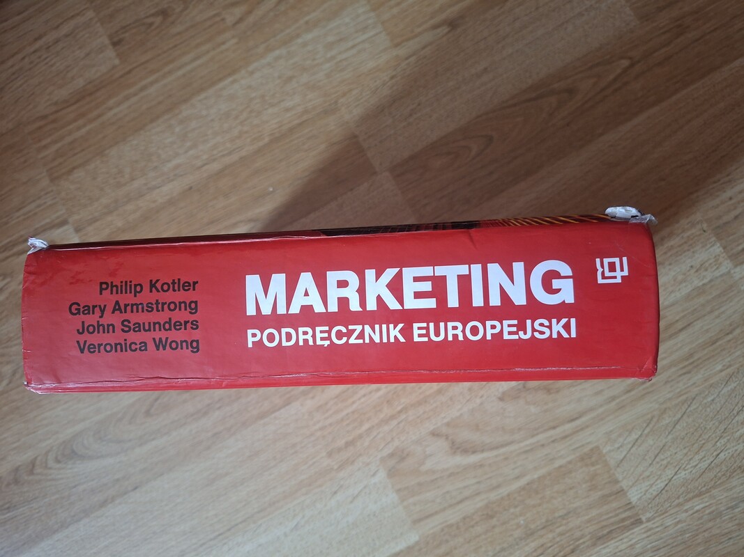 Elbląg Marketing europejski podręcznik. Używany, syn płacił za niego 160 zl Przydatny na wydziałach ekonomii i