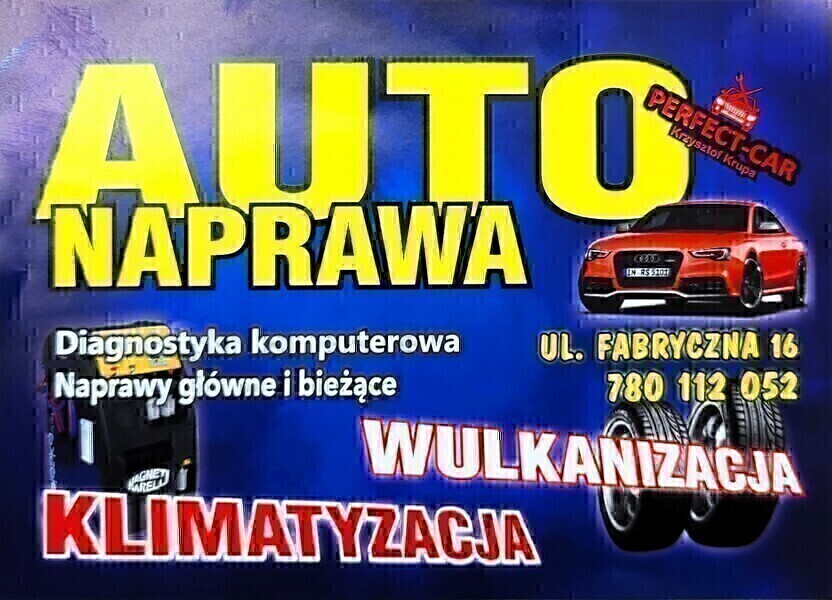 Elbląg SERWIS SAMOCHODOWY PERFECT-CAR AUTO NAPRAWA FABRYCZNA16 Krzysztof Krupa-Klimatyzacja Nabijanie