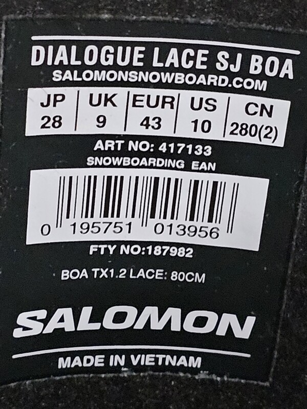 Elbląg Sprzedam buty Salomon Snowboard Boots Dialogue Lace SJ BOA.
Model męski w rozmiarze 43.Stan bardzo dobry.