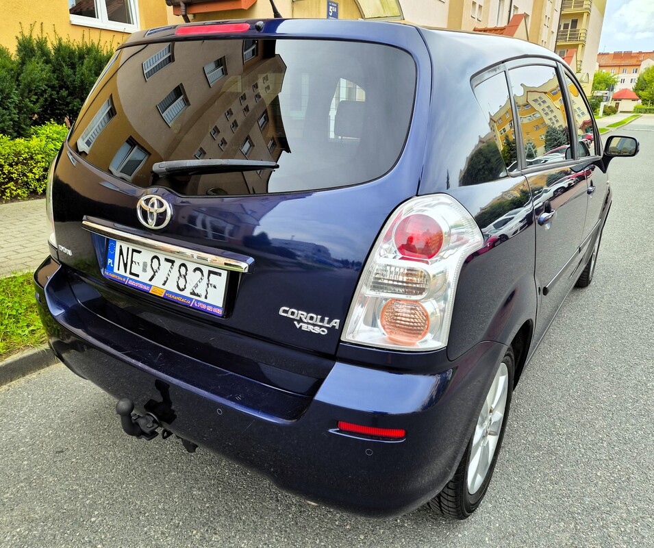Elbląg Toyota Corolla Verso 2008Rok 1,8Benzyna 130KM 7-Mio Osobowy Automatyczna Skrzynia Elektryczne Szyby i Lusterka