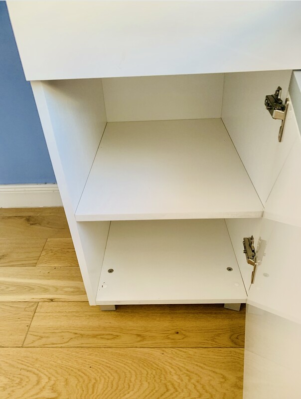 Elbląg Sprzedam solidne białe biurko z Ikea