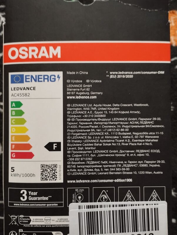 Elbląg Żarówka Osram LED kula 95mm. Nowa