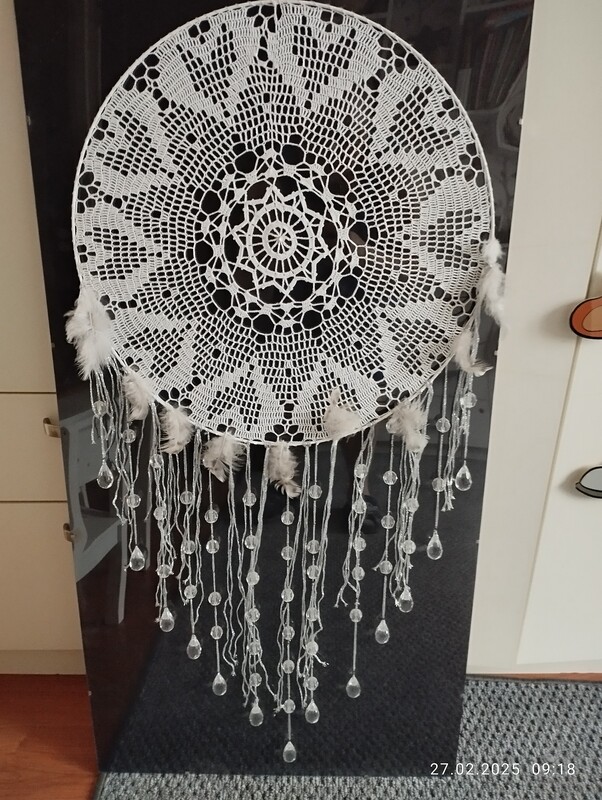 Elbląg Sprzedam łapacz snów, duży na antyramie z pleksy o wymiarach 100x50 cm. Możliwość zakupu bez pleksy. Cena do