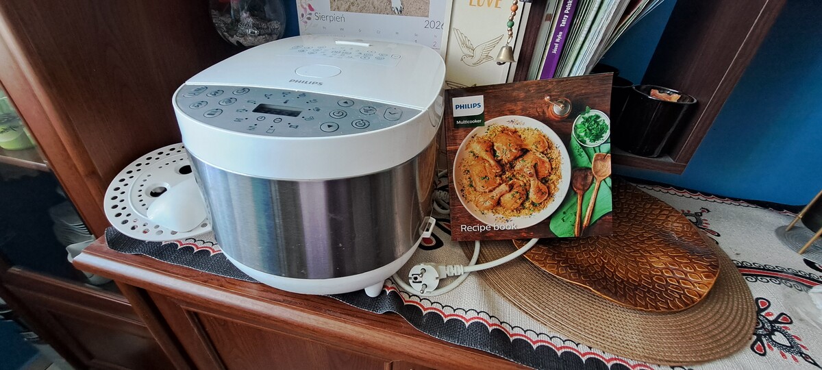 Elbląg Sprzedam Multicooker Philips, model hd4713/40,kupiony 2lata temu, użyty kilka razy.