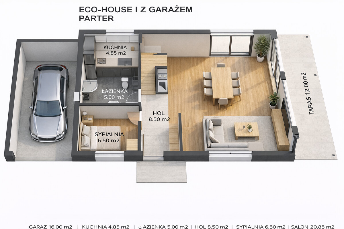 Elbląg DOM DREWNIANY JEDNORODZINNY ECOHOUSE I-Z GARAŻEMJesteśmy firmą zajmującą się produkcją domów drewnianych