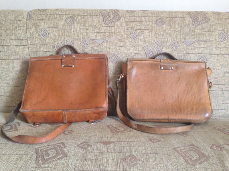 Elbląg Teczki oryginalne skórzane stoczniowców dla hobbysty czasy Solidarności.