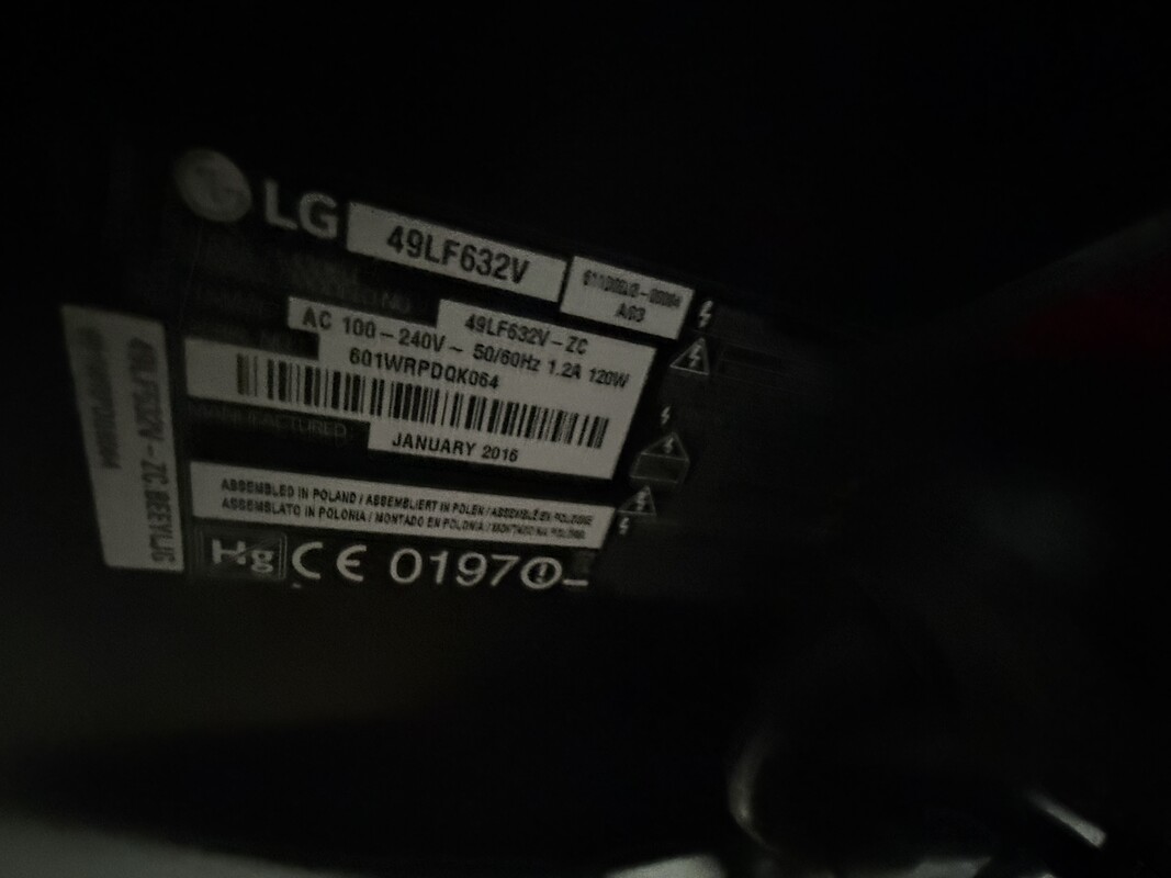 Elbląg Sprzedam telewizor firmy LG 49L632V.
Technologia wykonania: LCD - LED
Funkcje
System operacyjny
WebOS