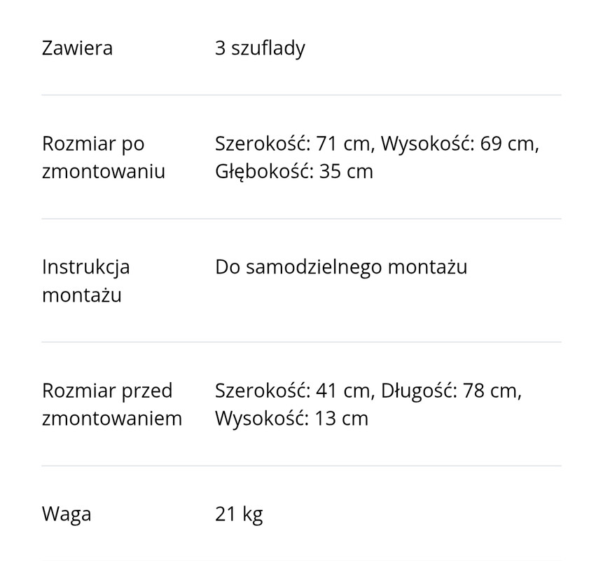 Elbląg Witam. komoda  szuflady w kolorze szaro - białym dąb sonoma  wymiary komory  : 71cm/69cm/35cm cena 70 zł